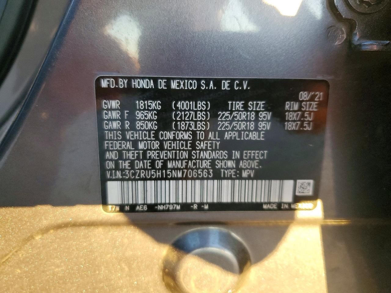 2022 Honda Hr-v Sport