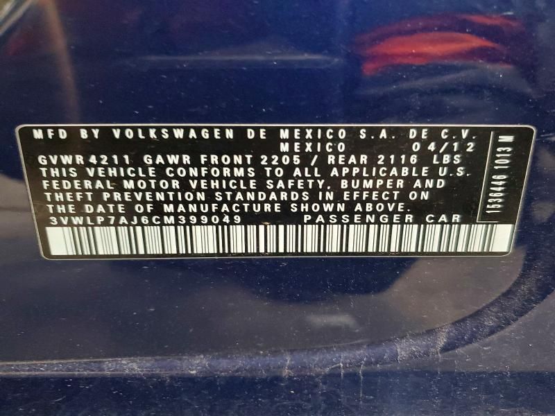 2012 Volkswagen Jetta sel