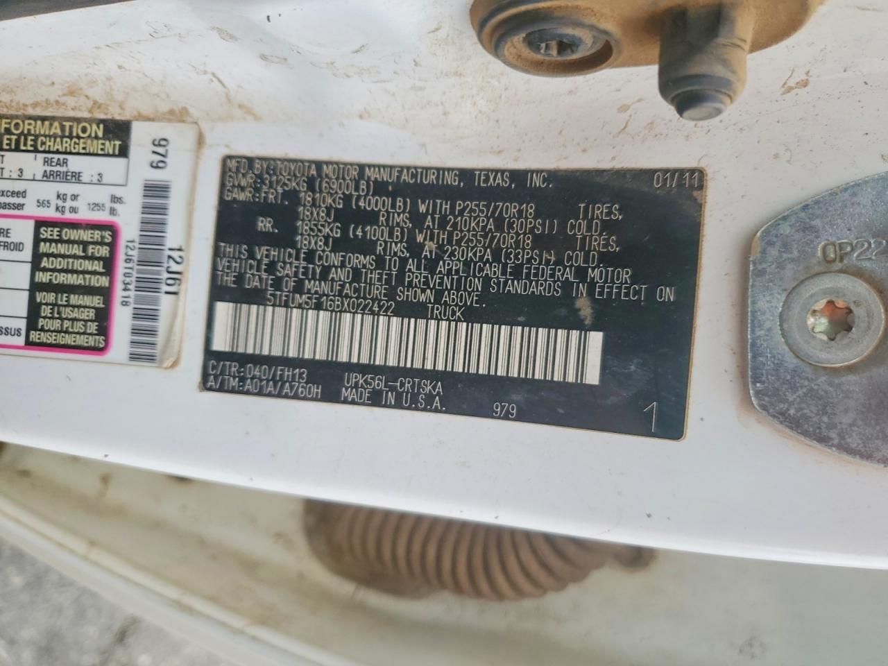 2011 Toyota Tundra Double Cab SR5