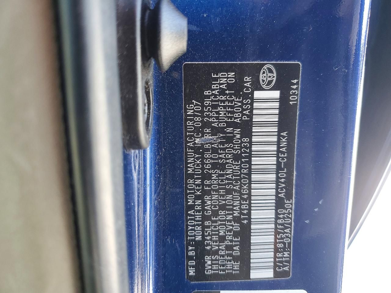 2007 Toyota Camry ce