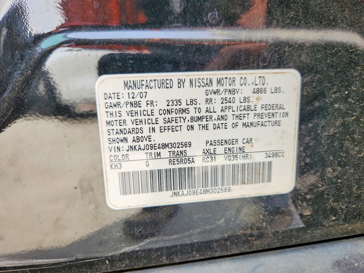 2008 Infiniti Ex35 Base