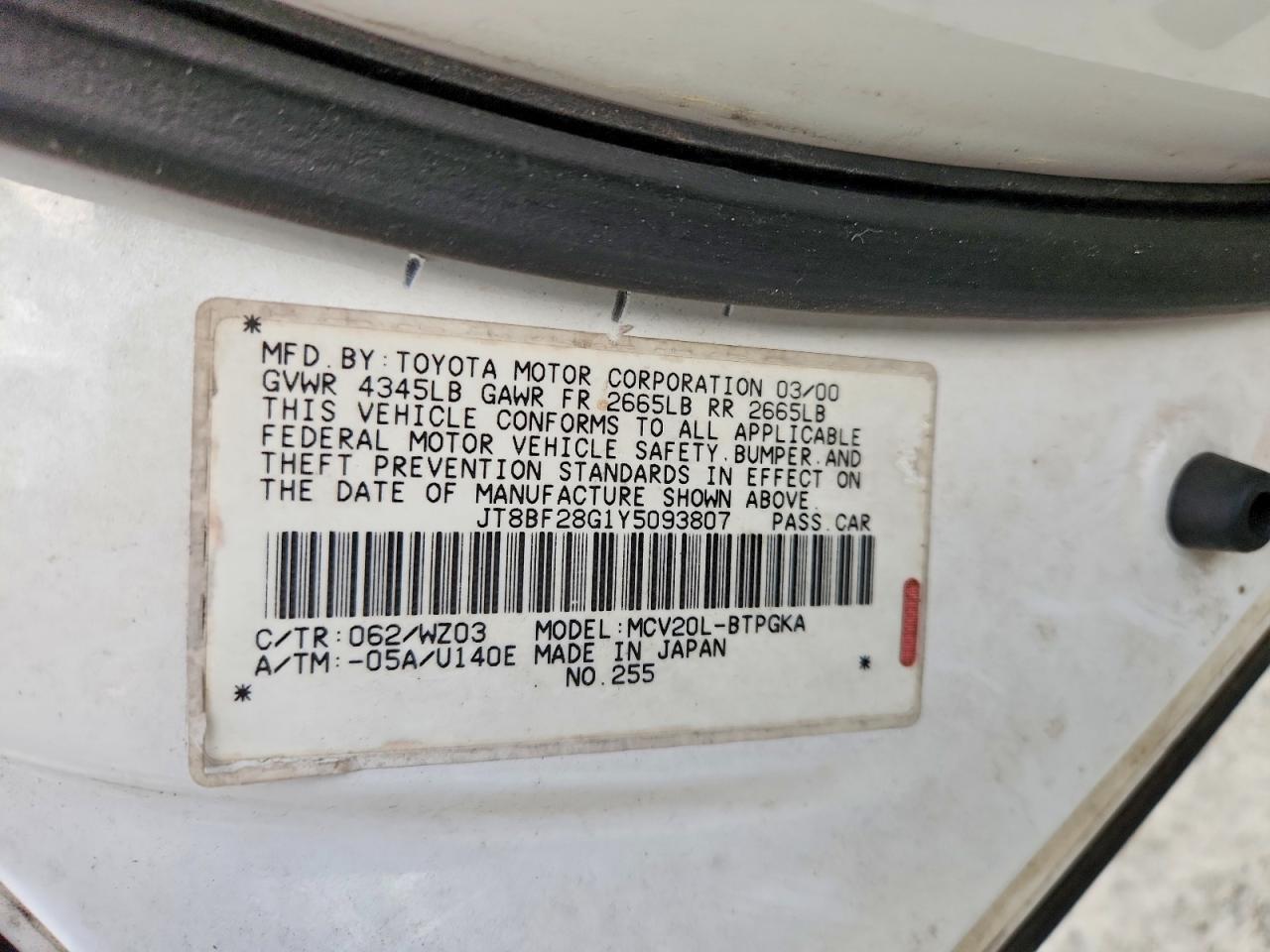 2000 Lexus Es 300