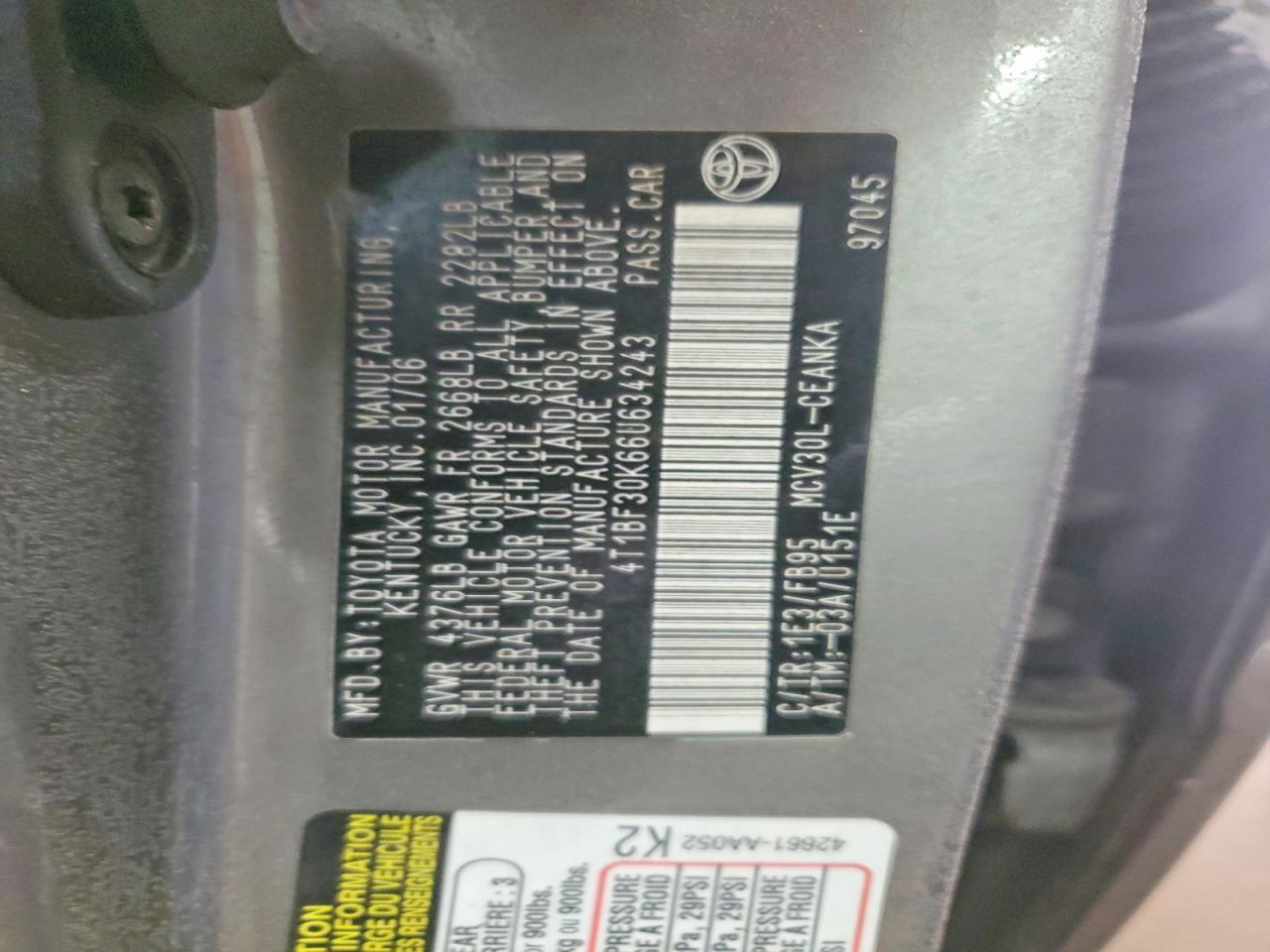 2006 Toyota Camry le