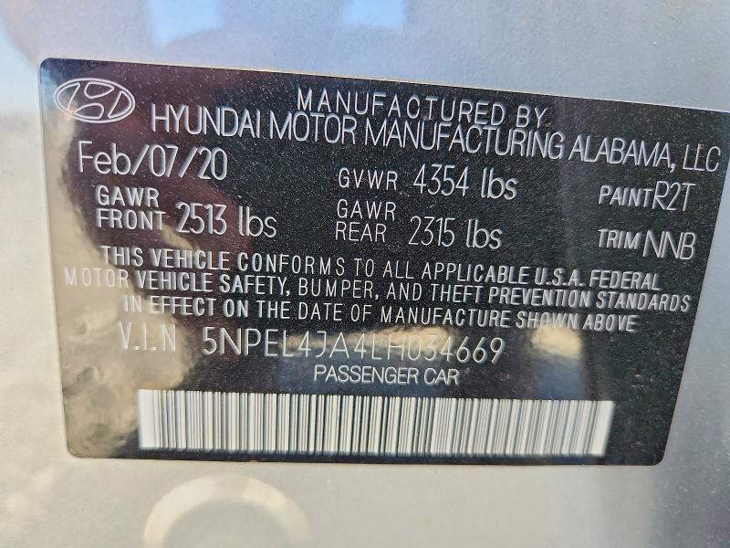 2020 Hyundai Sonata sel