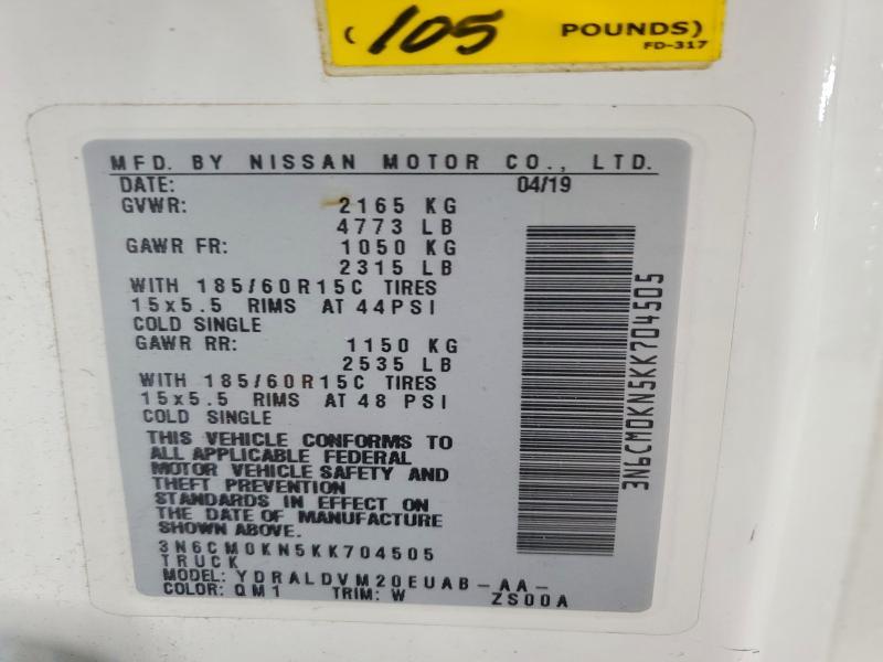 2019 Nissan NV200 Utility / Service Van