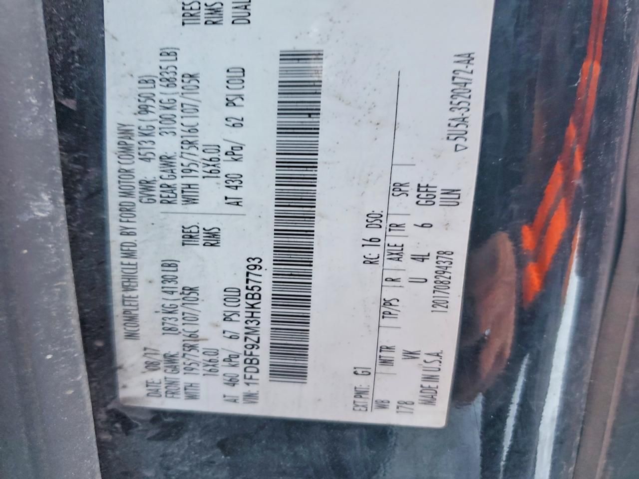 2017 Ford Transit BOX Truck