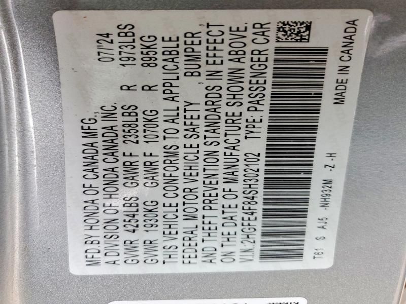 2025 Honda Civic Sport