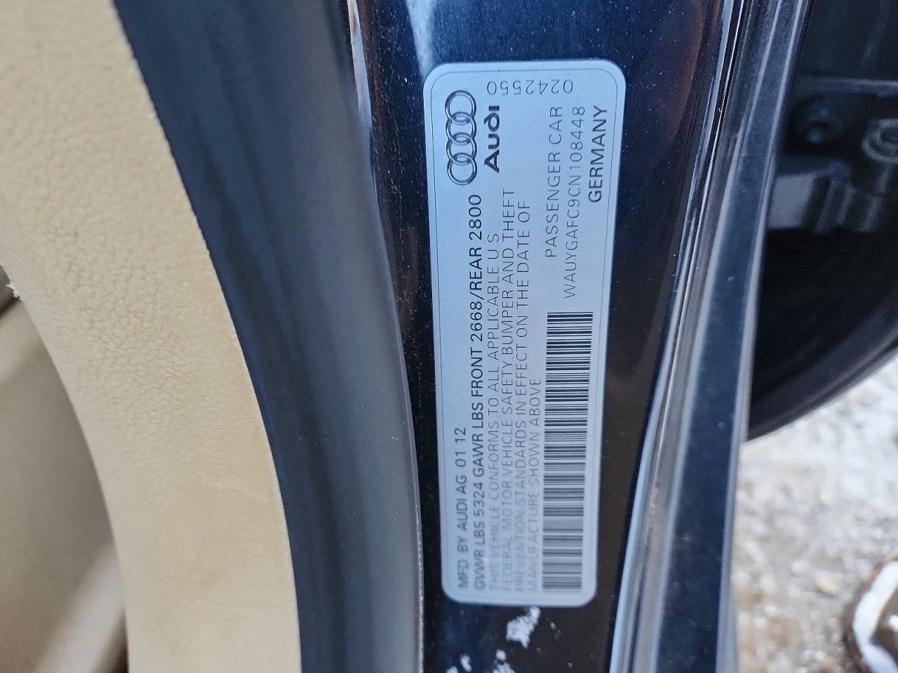 2012 Audi A7 Premium Plus