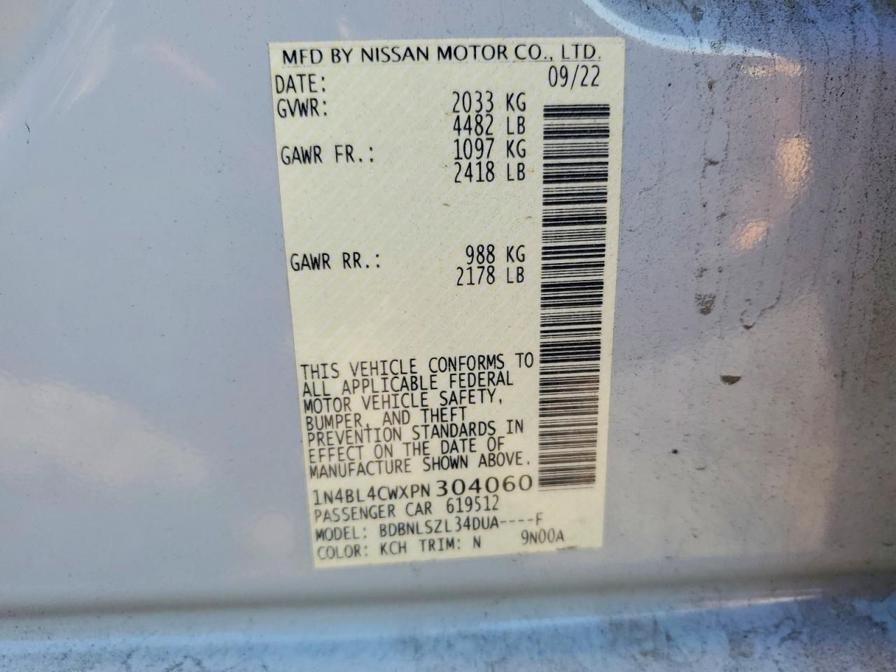 2023 Nissan Altima sr