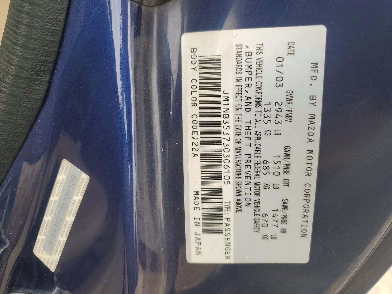 2003 Mazda Mx-5 Miata Base