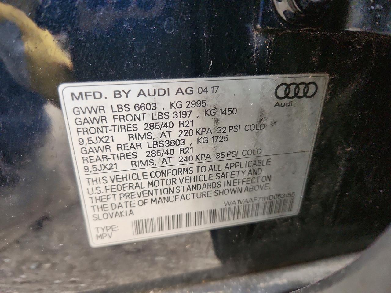 2017 Audi Q7 Prestige