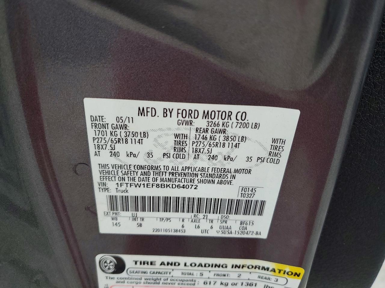 2011 Ford F150 Supercrew