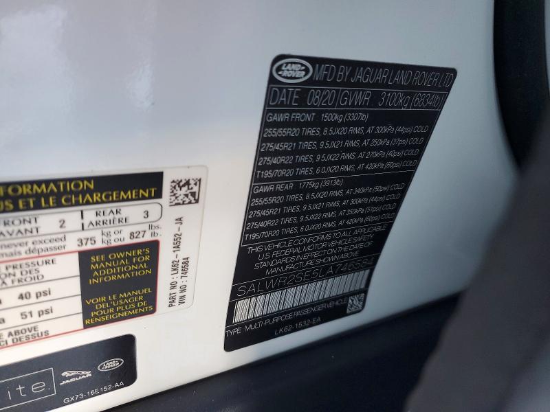 2020 Land Rover Range Rover Sport P525 hse