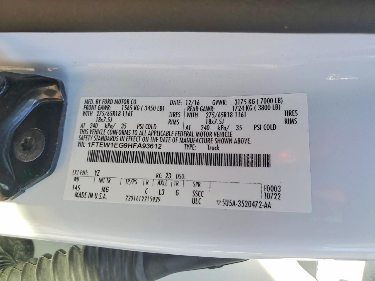 2017 Ford F150 Supercrew