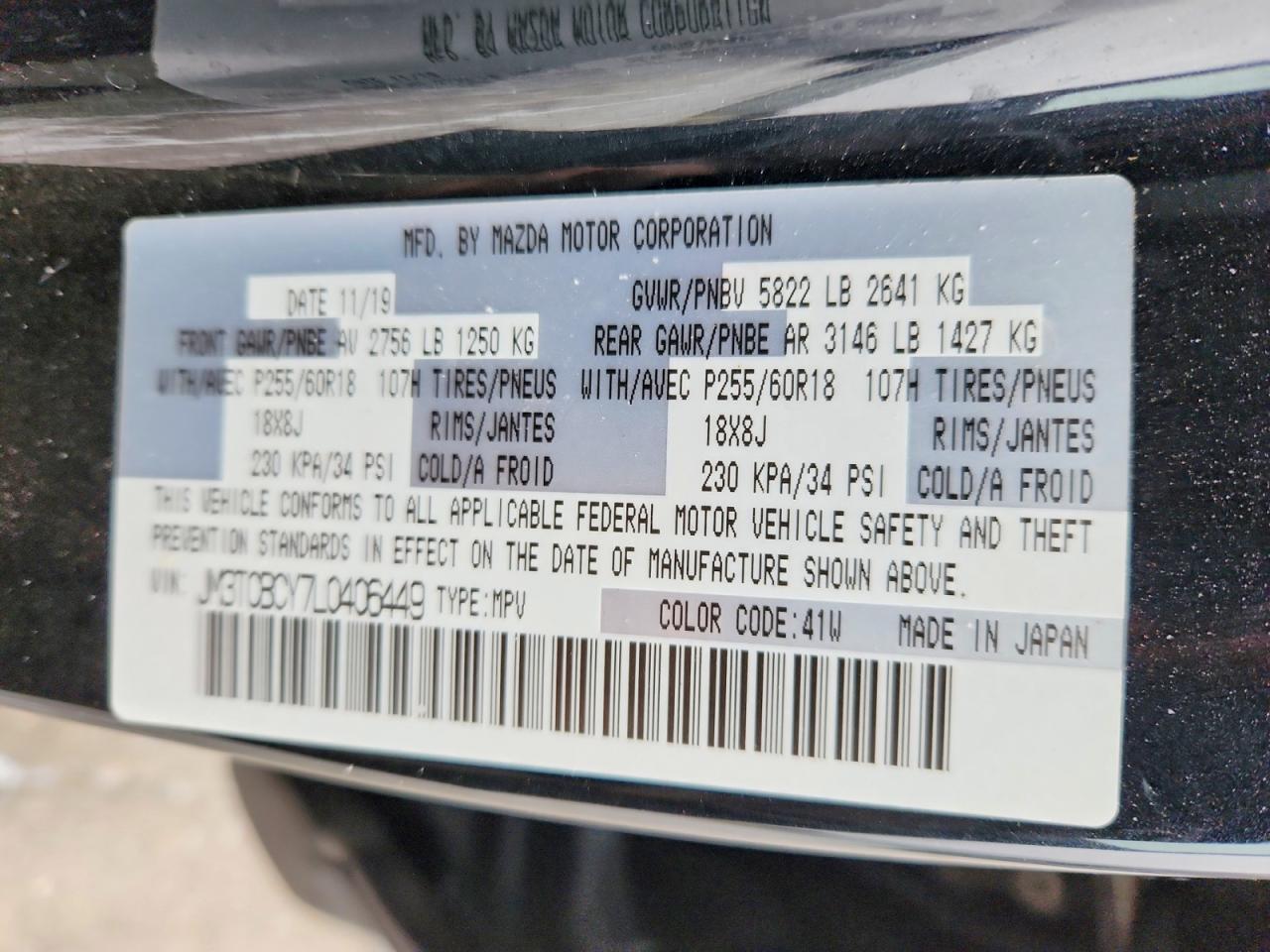 2020 Mazda Cx-9 Touring