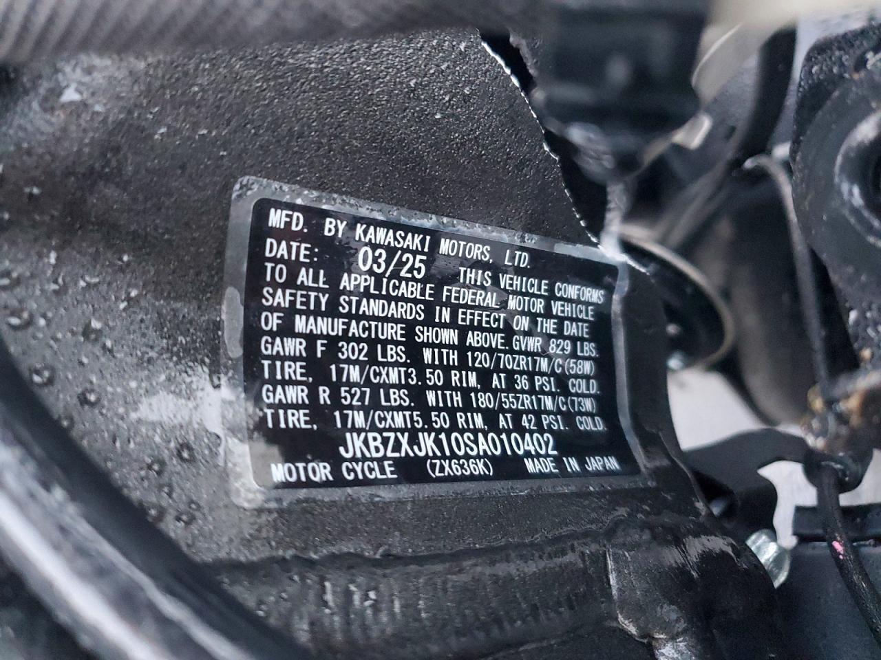 2025 Kawasaki ZX636 K