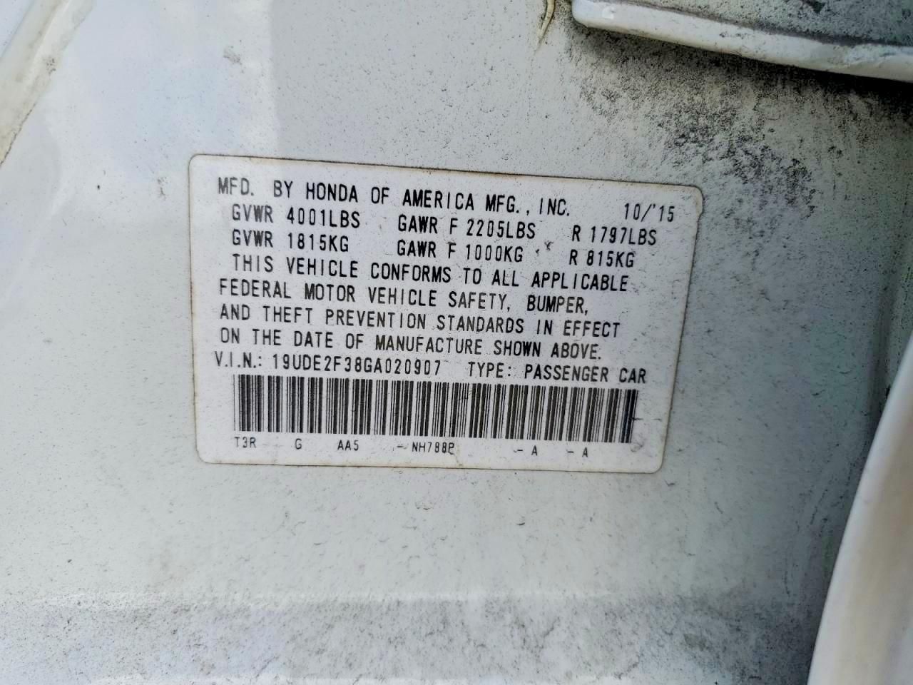 2016 Acura Ilx Base Watch Plus