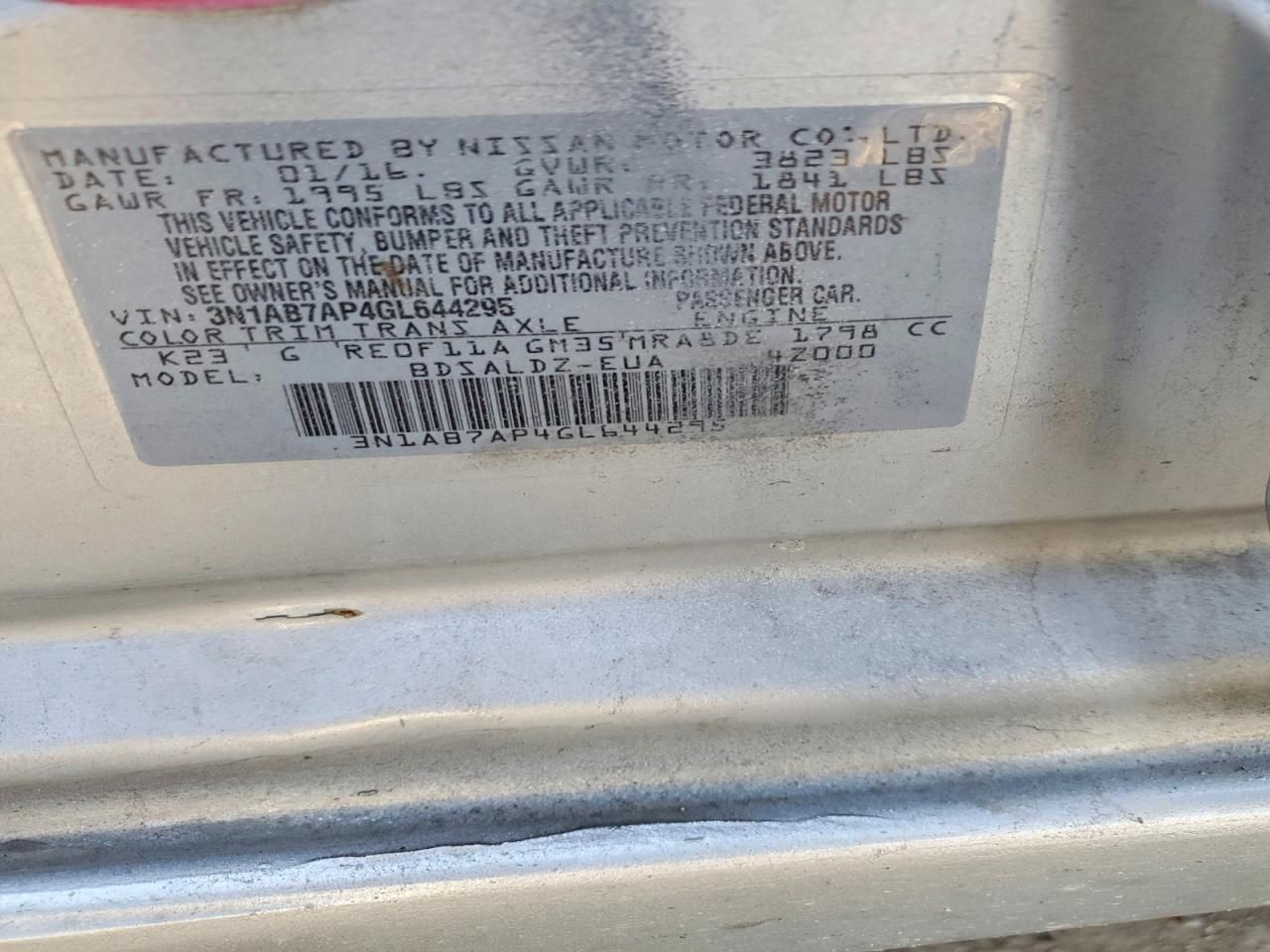 2016 Nissan Sentra s