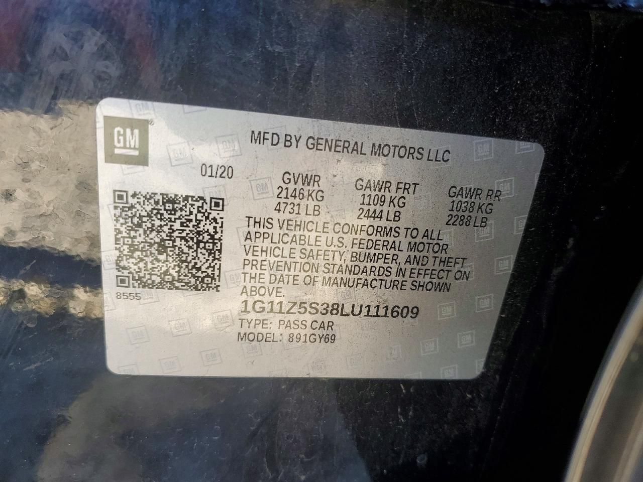 2020 Chevrolet Impala lt