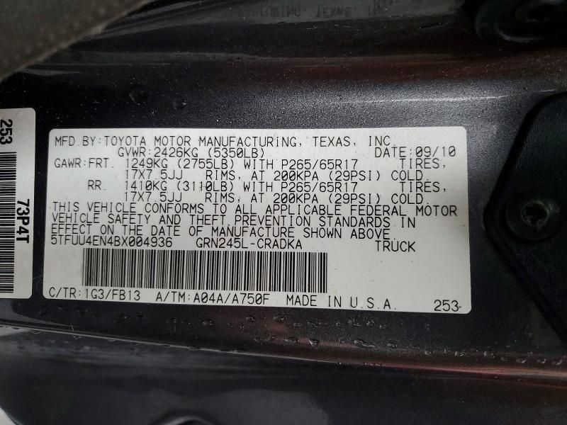 2011 Toyota Tacoma Access cab