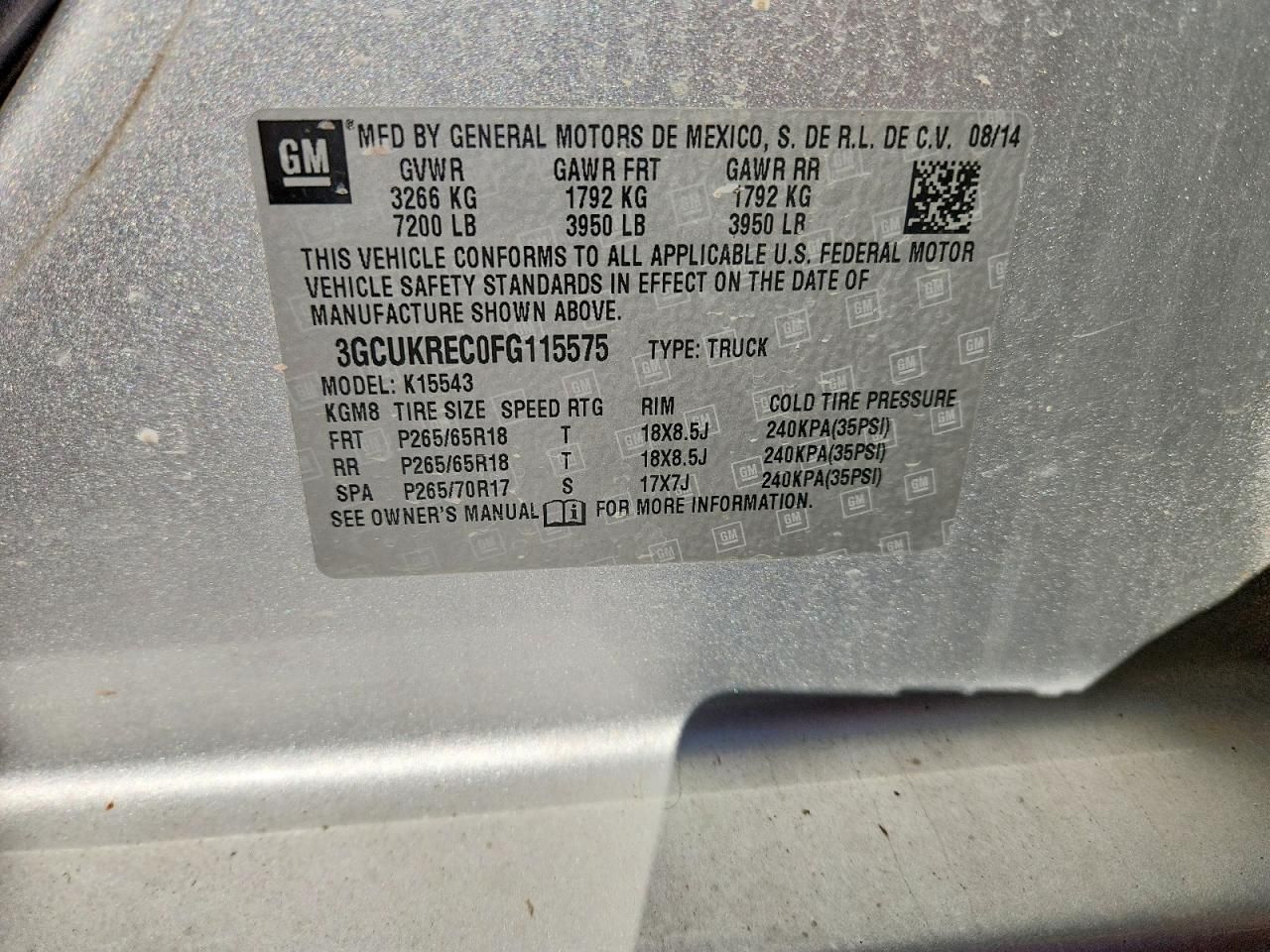 2015 Chevrolet Silverado K1500 lt