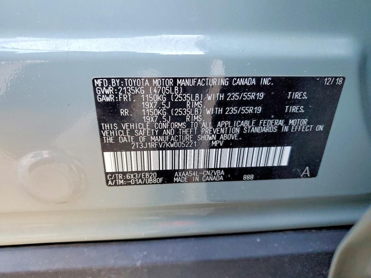 2019 Toyota Rav4 Adventure