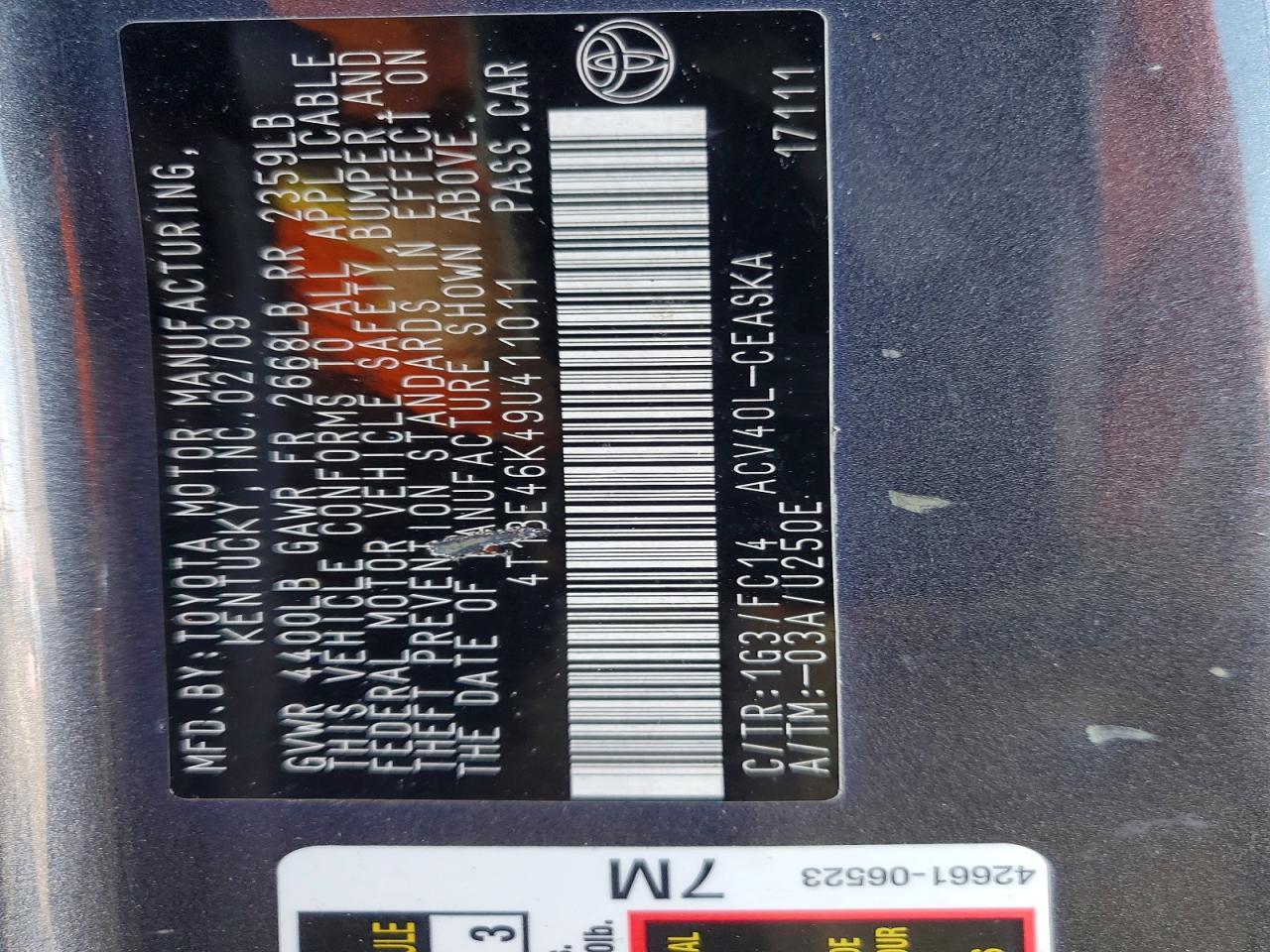 2009 Toyota Camry Base