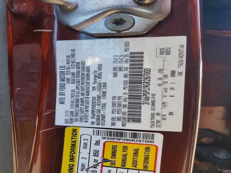 2016 Ford Fusion se Phev