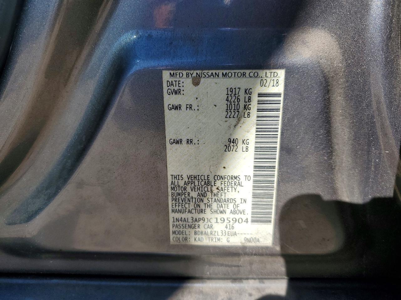 2018 Nissan Altima 2.5