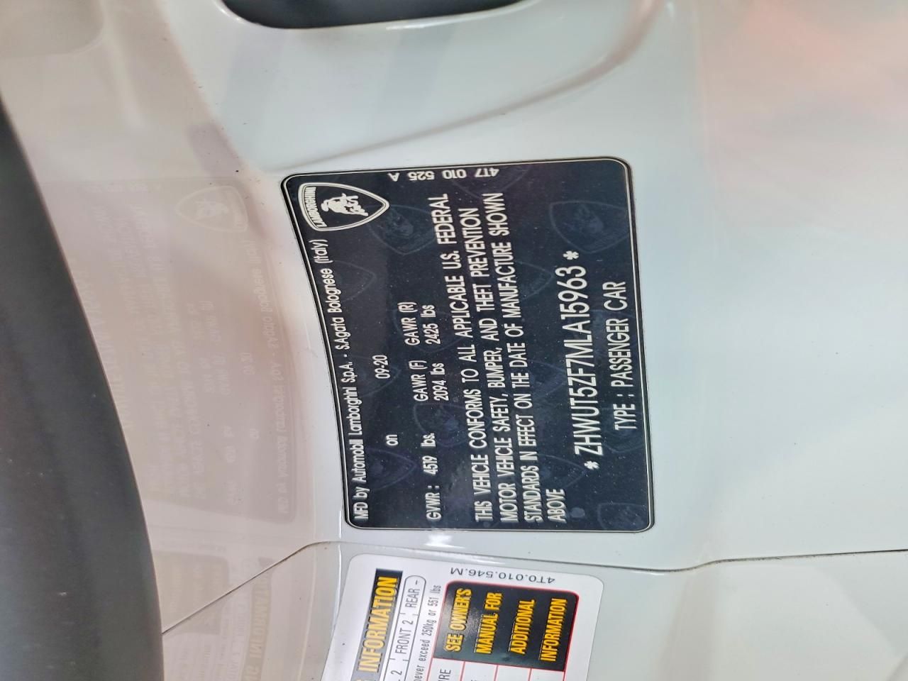 2021 Lamborghini Huracan evo