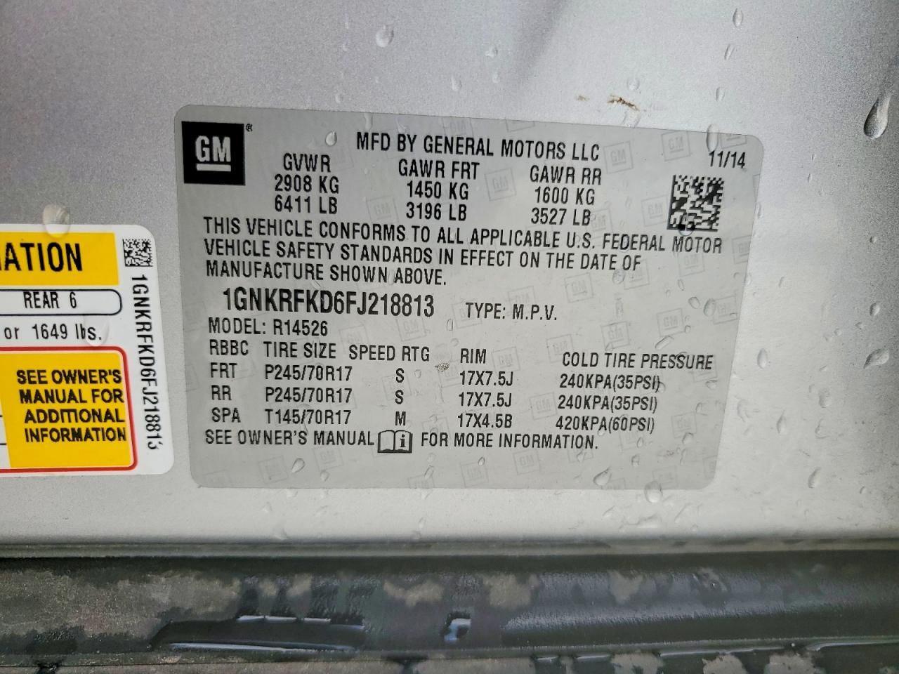 2015 Chevrolet Traverse ls