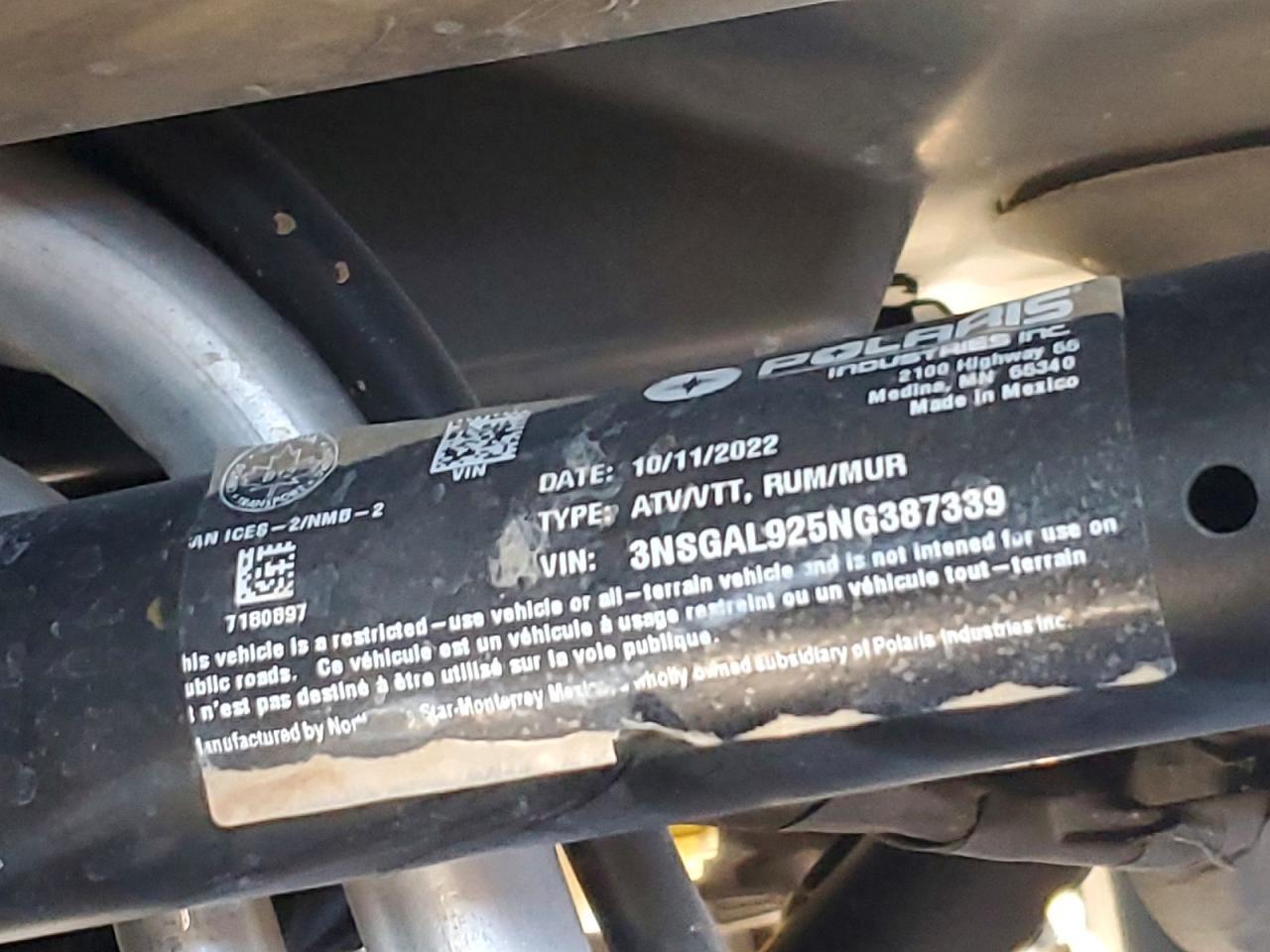 2022 Polaris RZR Turbo Utility Vehicle