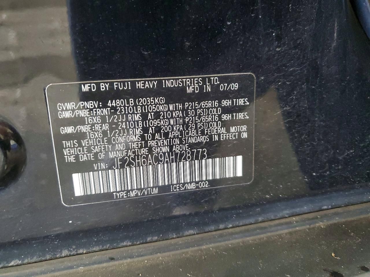 2010 Subaru Forester 2.5x