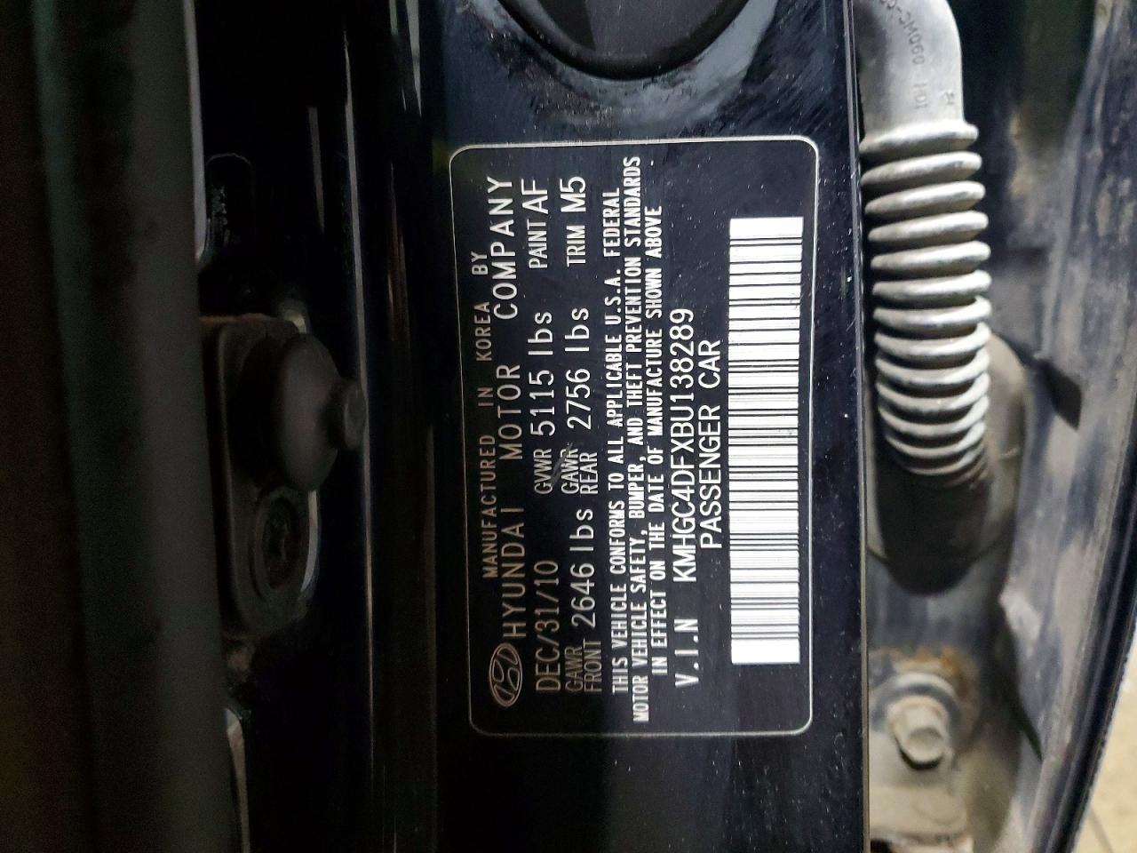 2011 Hyundai Genesis 4.6l