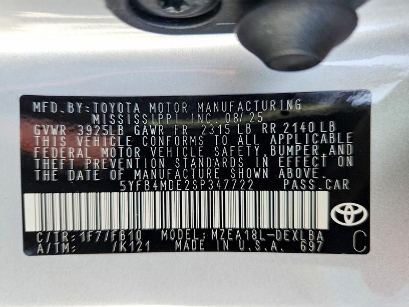 2025 Toyota Corolla le