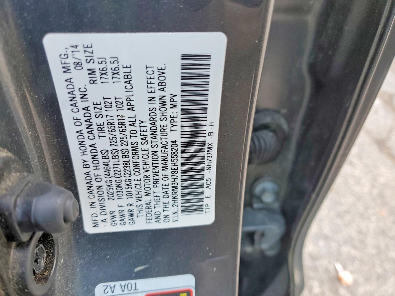 2014 Honda Cr-v exl