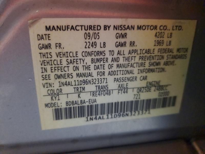 2006 Nissan Altima s