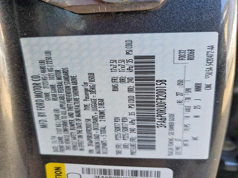 2015 Ford Fusion Titanium hev