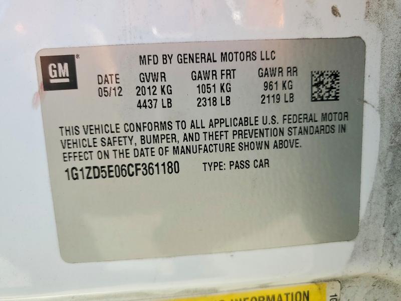 2012 Chevrolet Malibu 2LT