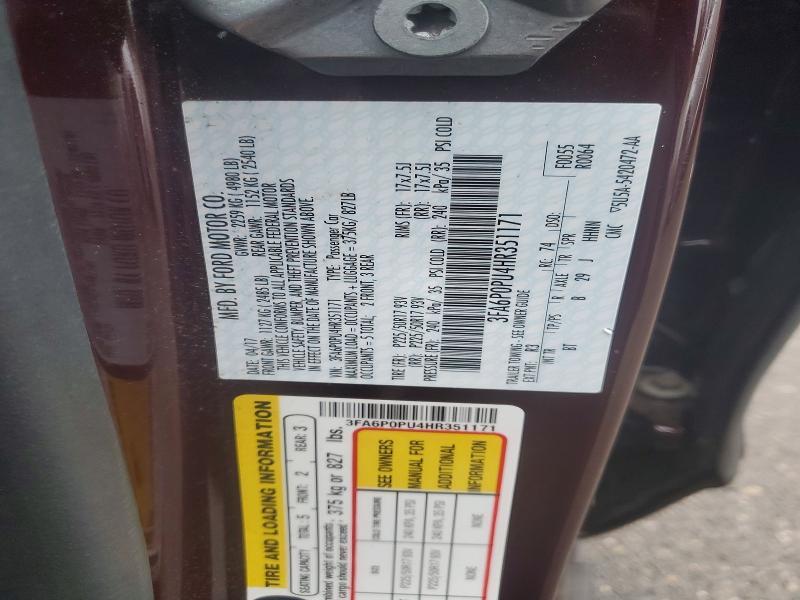 2017 Ford Fusion se Phev