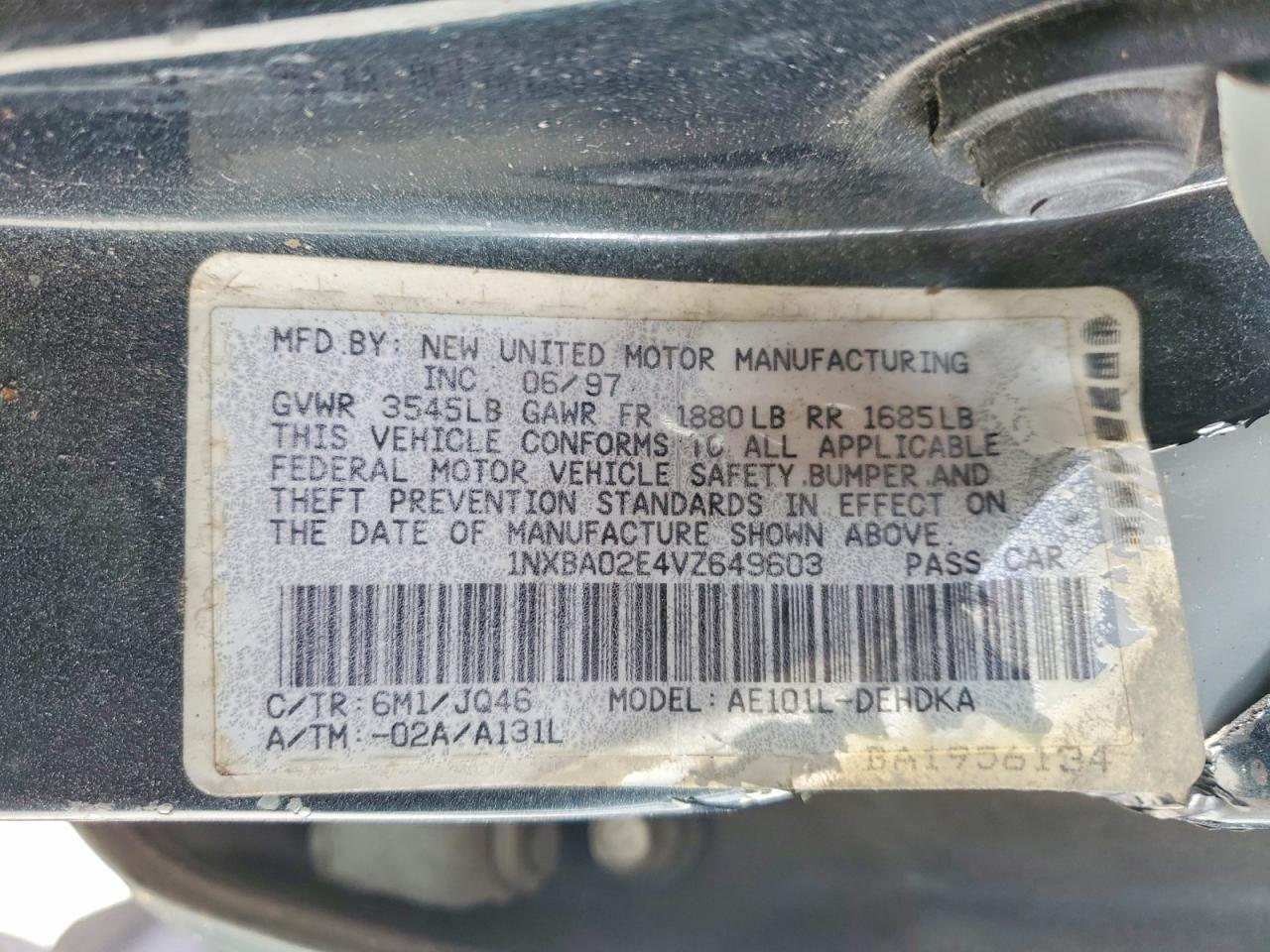 1997 Toyota Corolla Base