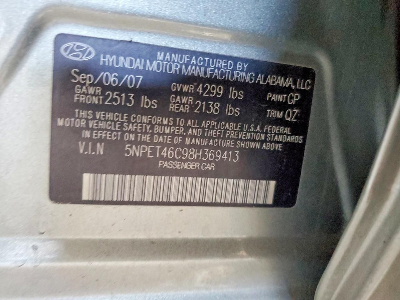 2008 Hyundai Sonata gls