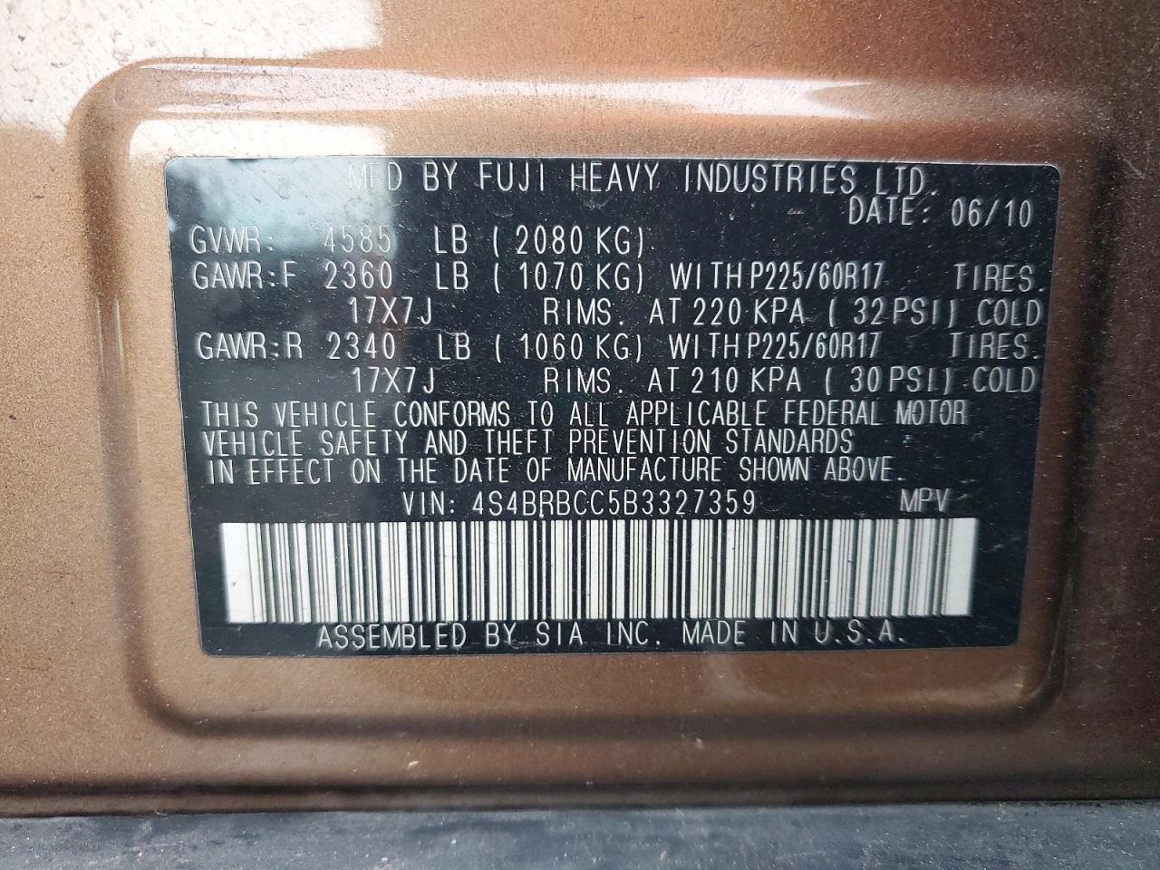 2011 Subaru Outback 2.5i Premium