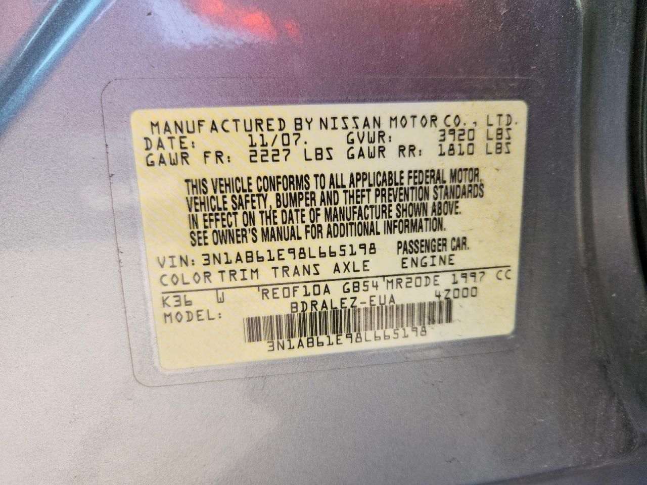 2008 Nissan Sentra 2.0