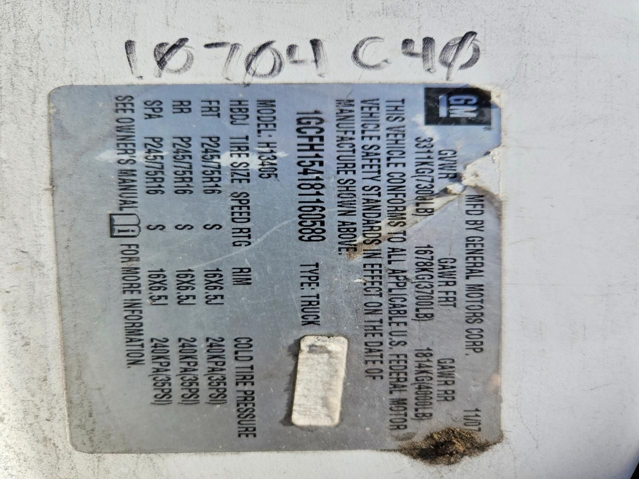 2008 Chevrolet Express 1500 Utility / Service van