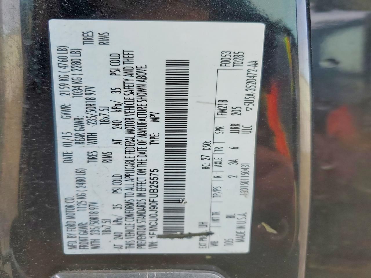 2015 Ford Escape Titanium