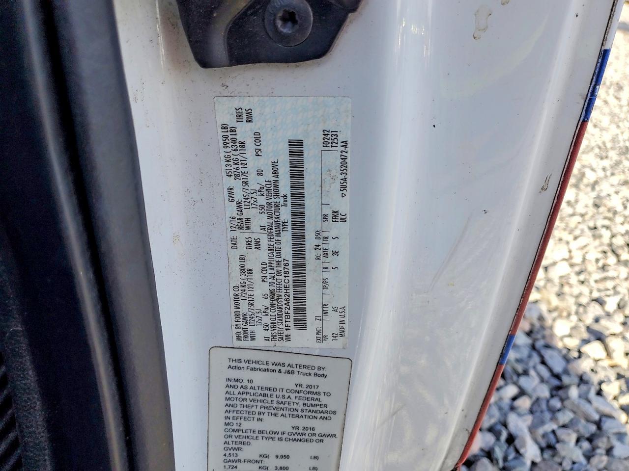 2017 Ford F250 Super Duty Utility / Service Truck