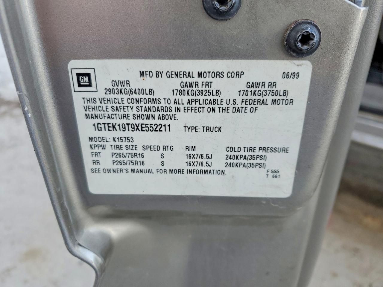 1999 GMC New Sierra K1500