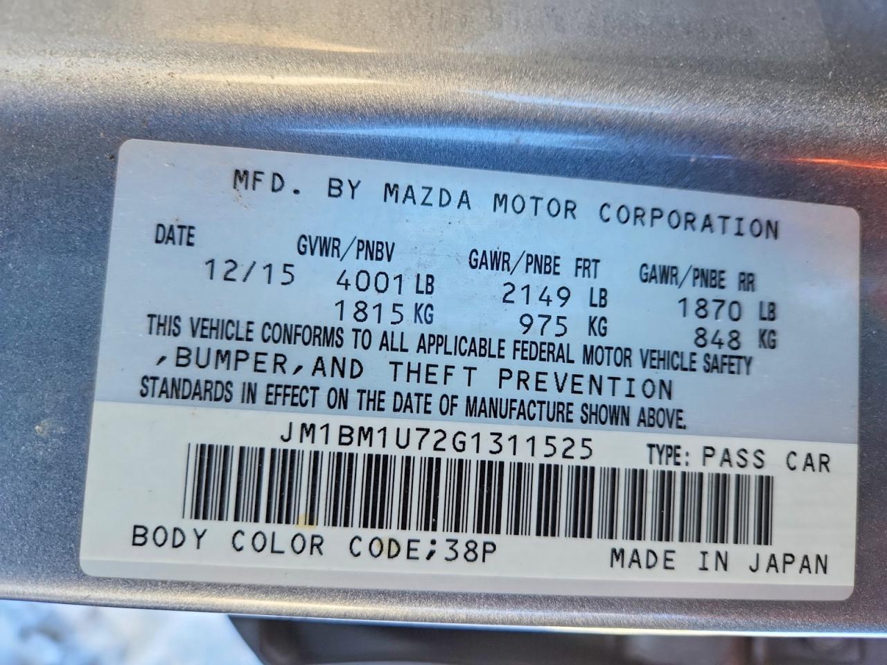 2016 Mazda 3 Sport