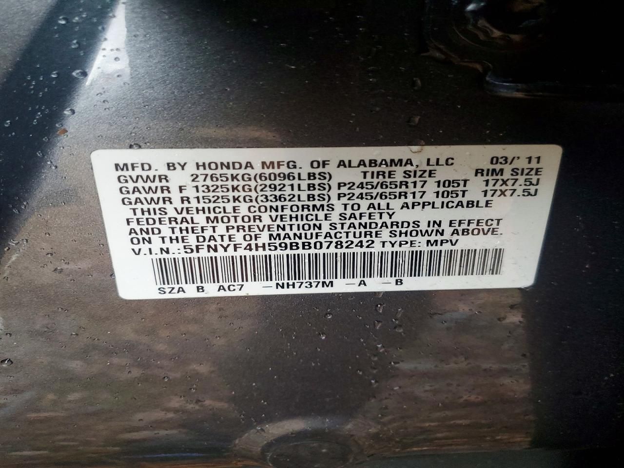 2011 Honda Pilot exl